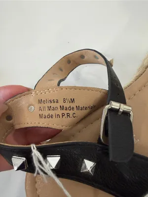 Cushionaire Melissa Women’s Black Studded Espadrille Platform Sandals. Size: 8.5 thumbnail 4