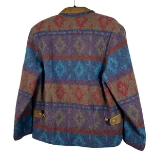 Woolrich Vintage Aztec Western Tribal Southwestern Wool Jacket Women's Medium thumbnail 6