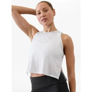 Athleta S Grid Knit Singlet Tank Bright White Small thumbnail 2