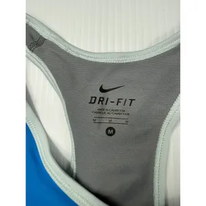 Nike Dri-FIT Tank Top Athletic Racerback Built-In Bra Blue‎ Size M thumbnail 2