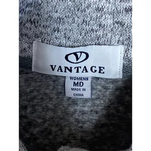 Vantage Summit Fleece Gray Full Zip Long Sleeve Sweatshirt Sweater Jacket Top M thumbnail 5