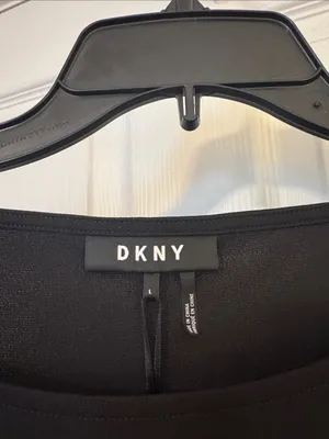 Dkny City Lights Black Long-Sleeve Top with Accented Sleeves thumbnail 2