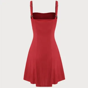 Rihoas Red A-Line Slip Mini Dress thumbnail 2