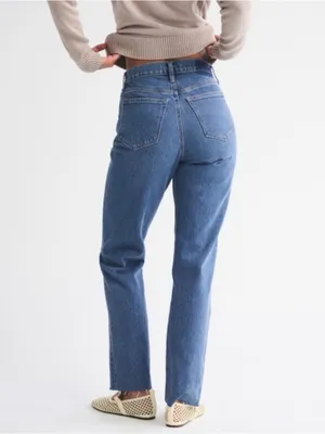 Abercrombie & Fitch Curve Love 90s Straight Ultra High Rise Jeans 32/14S SHORT thumbnail 2