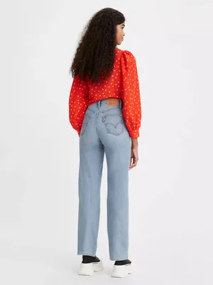 Levi’s High Waist‎ Straight Leg Jeans Light Blue Women Size 29 thumbnail 4