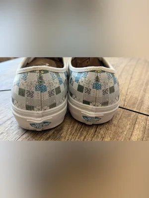 Vans unisex Tiles White Leather size 8.5 Like new condition thumbnail 6
