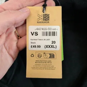 Karrimor‎ Black Fleece Jacket Full Zip Mock Neck Plus Size XXXL US 16 UK 20 NEW thumbnail 7