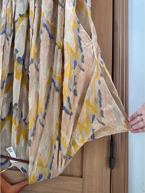 Free People Dripping Velvet Burnout Fringe Kimono Duster Yellow Women’s ONE SIZE thumbnail 3