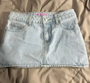 Edikted Mini Denim Skirt thumbnail 1