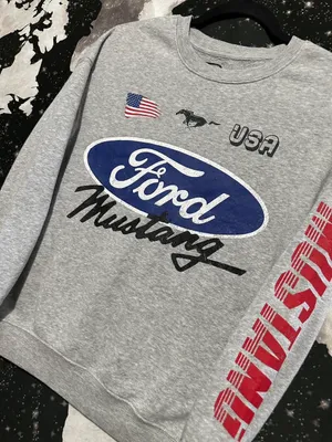 Hybrid Apparel Ford Mustang USA Graphic Crewneck Sweatshirt thumbnail 2