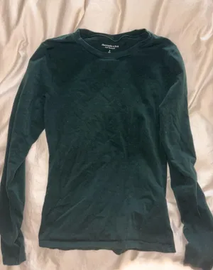 Abercrombie Long Sleeve Top Dark Green thumbnail 1