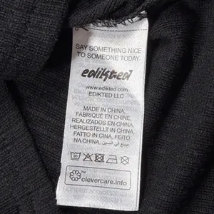 Edikted Women’s Black Ribbed Turtleneck Long Sleeve Top Size Medium thumbnail 3