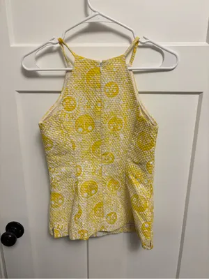 Lilly Pulitzer Yellow and White Top thumbnail 3