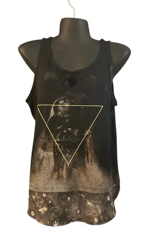 Disney Star Wars black tank top shirt tee sleeveless women’s S preowned thumbnail 1