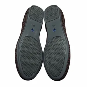 Rothy's Women's Burgundy and Black Knit Ballet Flat with Blue Trim Size 5.5 thumbnail 5