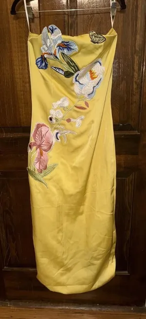 Women's Yellow and Multi Dress thumbnail 1