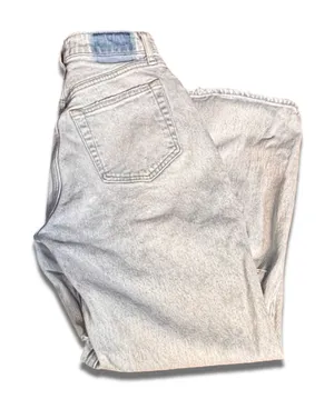 Abercrombie & Fitch 90s Relaxed High Rise Jeans Distressed Light Wash‎ 27 thumbnail 1