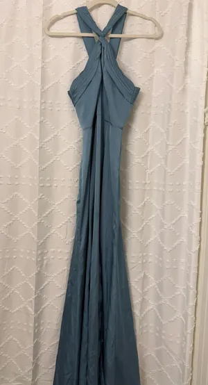 Azazie Bridesmaid Dress Blue thumbnail 1