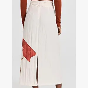 VINCE Floral Twist Front Maxi Skirt Abstract White Draped Resort Women’s Small thumbnail 4