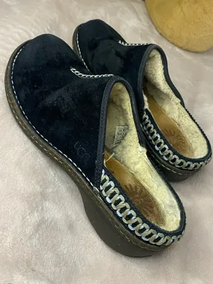 UGG Kohala Women's 5177 Black Suede Shearling-Lined Size 9 Shoes thumbnail 1