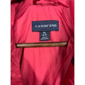 Lands End Womens Vest XL Quilted Nylon Down Red Snap‎ Closure thumbnail 2