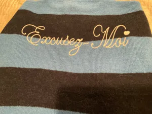Women’s Anthropologie blue and navy xs sweater thumbnail 2
