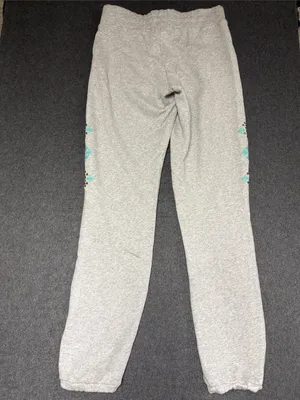 LUCKY BRAND XS Gray Lotus Joggers Turquoise‎ Studded Sweatpants thumbnail 2