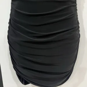 Pretty Little Thing Black Bodycon Ruched Dress US 4 UK 8 Strappy Party Cocktail thumbnail 6