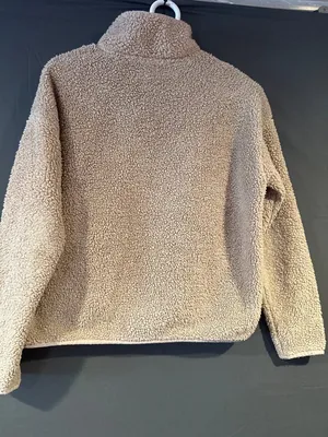 BOBS Skechers XS Beige Sherpa Fleece Quarter Zip Pullover Paw Print Cozy thumbnail 8
