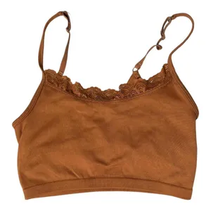 Aerie Ribbed Lace Trim‎ Bralette Tank Top Brown Women's Size Small thumbnail 1