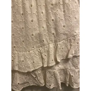 7 FOR ALL MANKIND Skirt M Ruffled Eyelet Floral Mini Pull On Cotton White thumbnail 2