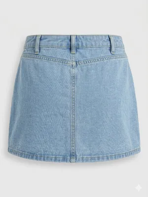 Jean skirt by pretty little things - light washed- us size 6- nwt thumbnail 3