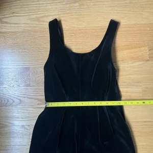 Vintage 90s DKNY Velvet Jumpsuit Pleated Waist Scoop Back Cinched Ballet Size 2 thumbnail 8