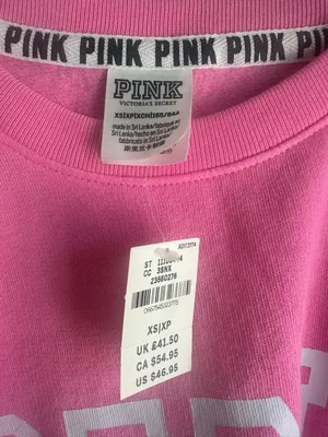 89. Victoria's Secret PINK Bright Pink Crewneck Sweatshirt nwt thumbnail 3
