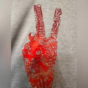 Harley-Davidson Women's Long Sleeve Hooded 'Peace' Shirt Size M thumbnail 7