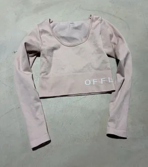 Aerie offline Long-Sleeve Crop Top in Light Pink medium thumbnail 1
