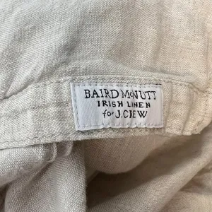 J. Crew Relaxed-fit short-sleeve Baird McNutt Irish linen shirt Beige XL Tall‎ thumbnail 11