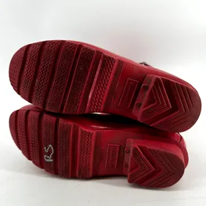 Hunter Original Tall Gloss Rain Boots Buckle Waterproof Rubber Military Red 5 thumbnail 7