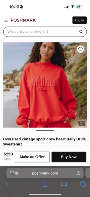 Daily Drills Monochrome Crewneck red M/L thumbnail 2