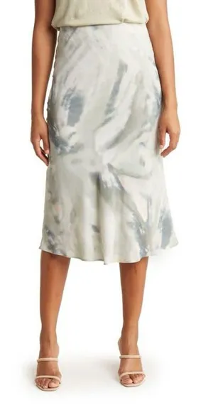 RAILS‎ Anya Watercolor Satin Midi Skirt thumbnail 1