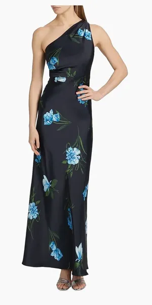 Sachin & Babi Delphine One Shoulder Floral Gown size 6‎ thumbnail 1