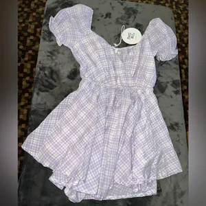 Princess Polly Maree Romper in Lilac Size 4 New with tag thumbnail 5