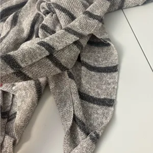 Free People Gray Striped Oversized Tunic Sweater Small EUC‎ thumbnail 9
