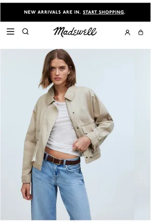 Madewell Cropped cargo jacket thumbnail 2