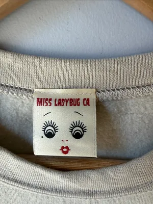 Miss Ladybug Skull & Cat Sweatshirt Red Size XS thumbnail 4