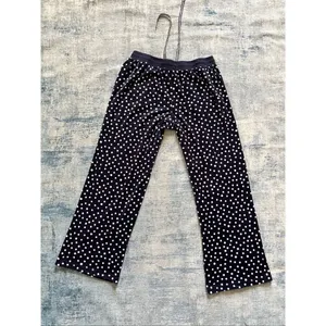 Nautica Navy Blue Polka Dot Plush Velour Pajama Set Women's Small thumbnail 4