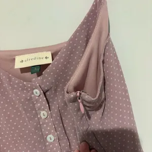 Alredine polka dot tiered babydoll dress dusty pink size large‎ thumbnail 4