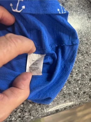 J. Crew Blue Anchor Print Scoop Neck Tank thumbnail 4