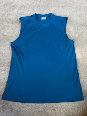 Gymshark Blue Sleeveless Workout Top – Medium thumbnail 2