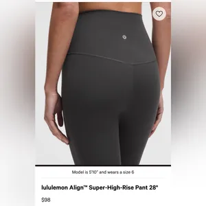 Lululemon Align Super High Waisted 28” Leggings - Graphite Gray thumbnail 2
